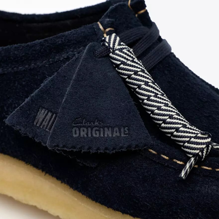 Wallabees pour homme en daim bleu marine Wallabees pour homme en daim bleu marine