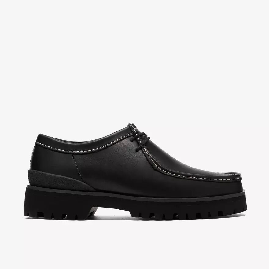 Wallabees Walla Yukoner en cuir noir pour homme Wallabees Walla Yukoner en cuir noir pour homme