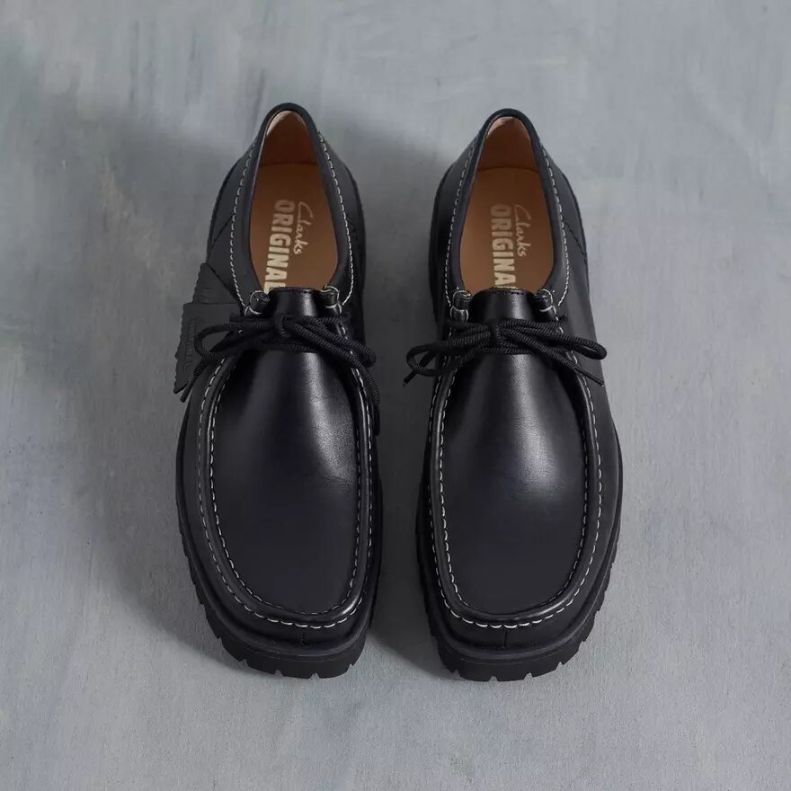 Wallabees Walla Yukoner en cuir noir pour homme Wallabees Walla Yukoner en cuir noir pour homme