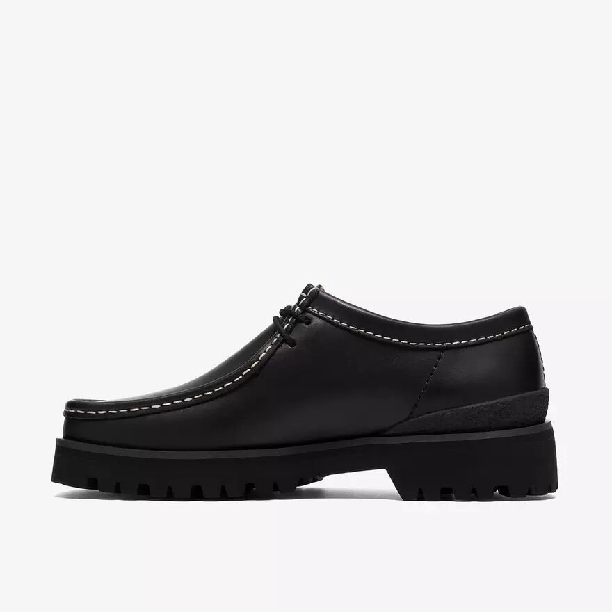 Wallabees Walla Yukoner en cuir noir pour homme Wallabees Walla Yukoner en cuir noir pour homme
