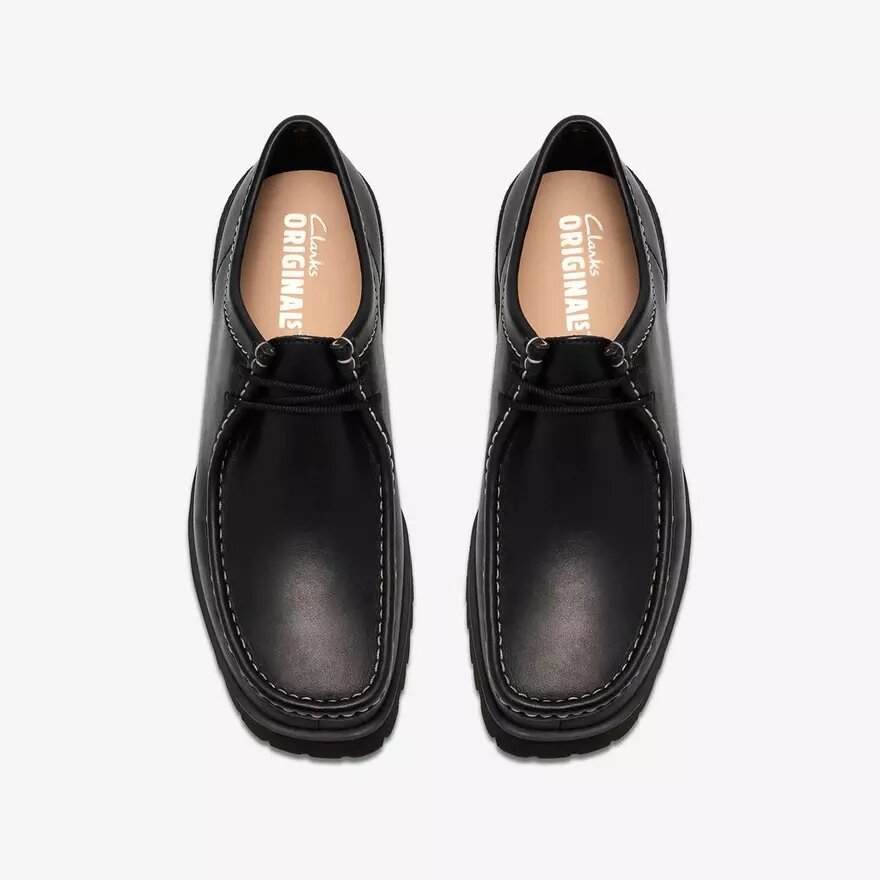 Wallabees Walla Yukoner en cuir noir pour homme Wallabees Walla Yukoner en cuir noir pour homme